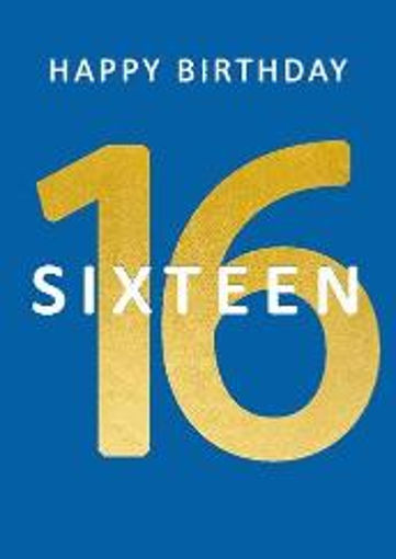 Picture of HAPPY BIRTHDAY 16 CARD BLUE